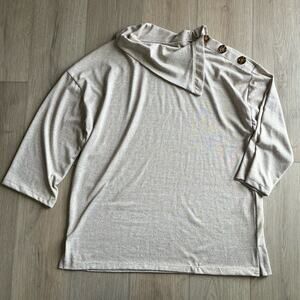 Alison Andrew’s Women’s Tan Button Sweater Size XL